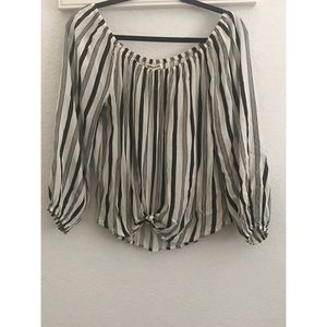 Billabong Striped Off Shoulder Top